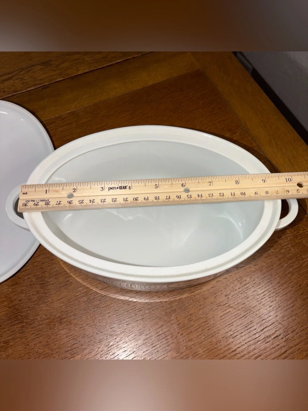 Anchor Hocking Ovenware Casserole Dish W/Lid 2 Qt Floret Pattern Vintage-Japan